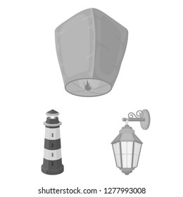 Vector design of moon and holiday symbol. Collection of moon and ramadan stock symbol for web.