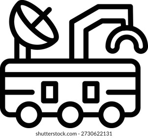 Diseño de Vector Moon Rover Icon Style