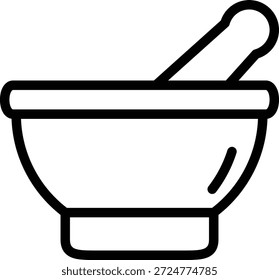Estilo de icono de mortero de diseño de Vector