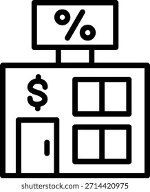 Diseño de Vector Hipoteca Icon Style
