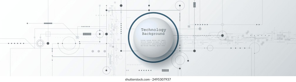 Vector design motherboard or circuit board on white background. Illustration Abstract modern digital futuristic, engineering, science, computer technology. Hi tech computing, hardware system concept