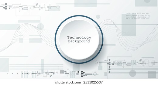 Vector design motherboard or circuit board on white background. Illustration Abstract modern digital futuristic, engineering, science, computer technology. Hi tech computing, hardware system concept