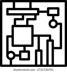 Estilo de icono de placa base de diseño de Vector