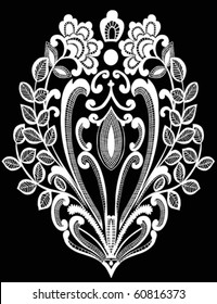 vector design of motif on black background