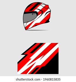 vector design of motor helmet design wrap around decal