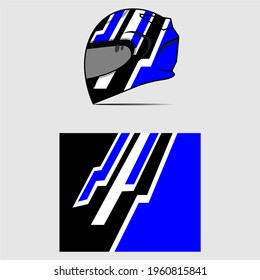 vector design of motor helmet design wrap around decal