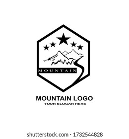 Vector design of a Mountain isolated from a white background 