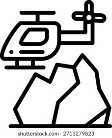 Diseño de Vector Mountain Rescue Icon Style