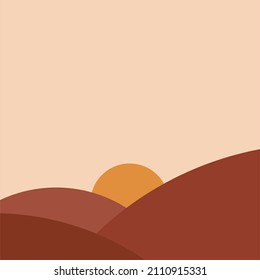 diseño vectorial, ilustración del paisaje montañoso