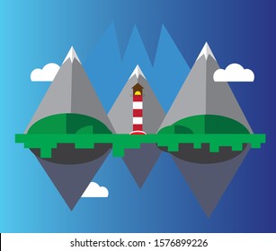 A vector design of mountain with shadow
