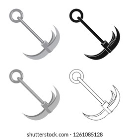 Vector design of mountaineering and peak icon. Set of mountaineering and camp vector icon for stock.