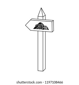 Vector design of mountaineering and peak logo. Collection of mountaineering and camp stock symbol for web.