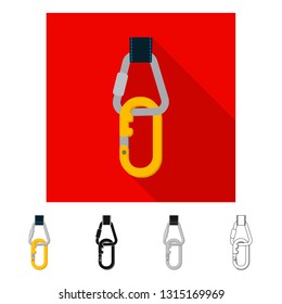 Vector design of mountaineering and peak logo. Collection of mountaineering and camp stock vector illustration.