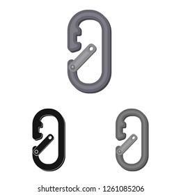 Vector design of mountaineering and peak symbol. Collection of mountaineering and camp stock vector illustration.
