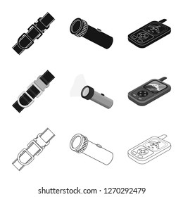 Vector design of mountaineering and peak symbol. Set of mountaineering and camp stock vector illustration.