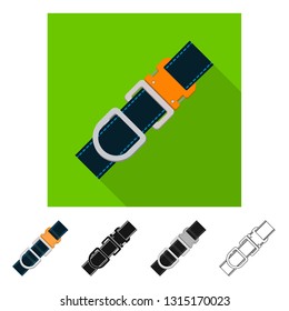 Vector design of mountaineering and peak symbol. Collection of mountaineering and camp stock vector illustration.