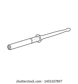 Vector design of mouthpiece and cigarette logo. Collection of mouthpiece and fashion stock vector illustration.