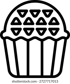 Estilo de Ícone de Muffin de Design de Vetor