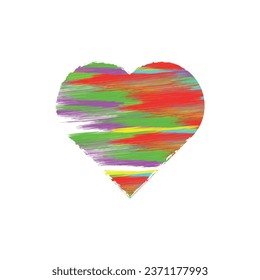 vector design with multicolored heart on white background