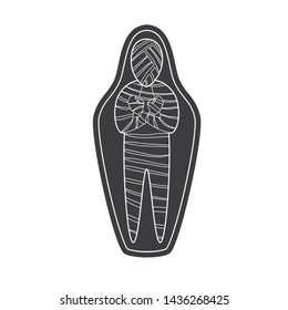 Vector design of mummy and ancient symbol. Set of mummy and afterlife stock vector illustration.