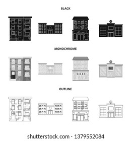 Vector design of municipal and center icon. Collection of municipal and estate   stock vector illustration.