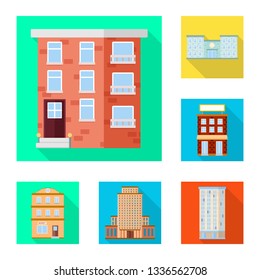 Vector design of municipal and center logo. Collection of municipal and estate   stock symbol for web.