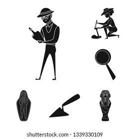 Vector design of museum and attributes  icon. Set of museum and historical stock vector illustration.