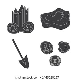 Vector design of museum and attributes sign. Collection of museum and historical stock symbol for web.