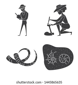Vector design of museum and attributes sign. Collection of museum and historical stock symbol for web.