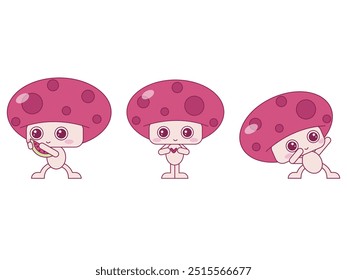 vector design of mushroom character