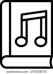 Estilo de Ícone de Livro de Música de Design de Vetor