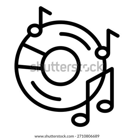 Vector Design Music CD Icon Style