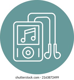 Vector Design Music Player Icon Style