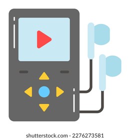 Vector design of music player in modern style, easy to use icon