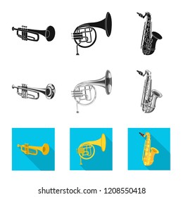 Vector design of music and tune logo. Collection of music and tool stock vector illustration.