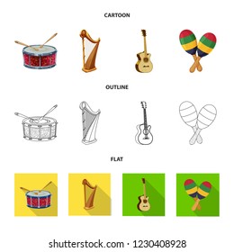 Vector design of music and tune logo. Collection of music and tool stock symbol for web.