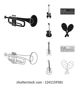 Vector design of music and tune logo. Collection of music and tool stock vector illustration.