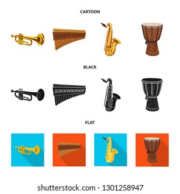 Vector design of music and tune logo. Collection of music and tool vector icon for stock.
