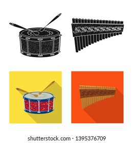 Vector design of music and tune logo. Collection of music and tool vector icon for stock.