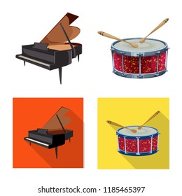 Vector design of music and tune sign. Collection of music and tool vector icon for stock.