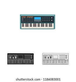 Vector design of music and tune sign. Collection of music and tool stock symbol for web.