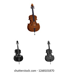 Vector design of music and tune sign. Set of music and tool stock vector illustration.