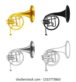 Vector design of music and tune sign. Collection of music and tool stock symbol for web.