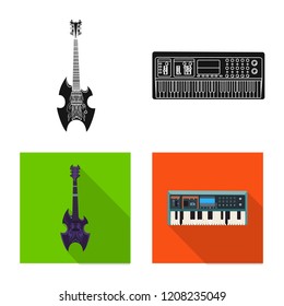 Vector design of music and tune symbol. Collection of music and tool vector icon for stock.