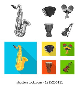 Vector design of music and tune symbol. Set of music and tool stock symbol for web.