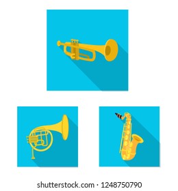 Vector design of music and tune symbol. Set of music and tool stock symbol for web.