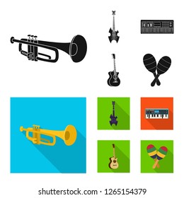 Vector design of music and tune symbol. Set of music and tool stock symbol for web.