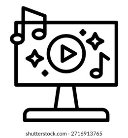 Diseño de Vector Video Música Estilo de icono