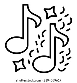 Symbolstil für Vektordesign-Musiknotizen