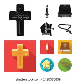 Vector design of muslim and items icon. Set of muslim and candle vector icon for stock.
